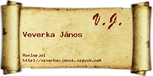 Veverka János névjegykártya
